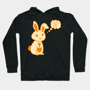 Cute Orange And Yellow Bunny Rabbit Happy Hoodie